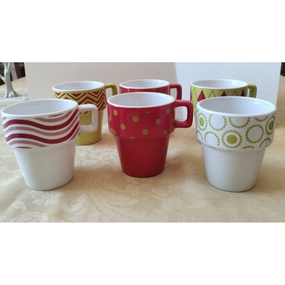 Simple Solutions, Set/6 Coffee Mugs Stackable - Picture 8 of 11